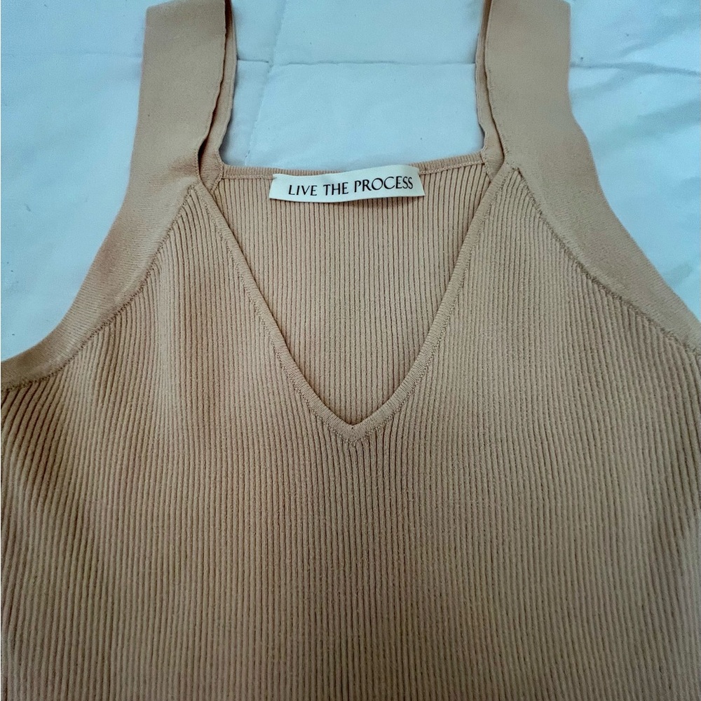 Live The Process Pink Ribbed Knit Tank - Picture 7 of 9